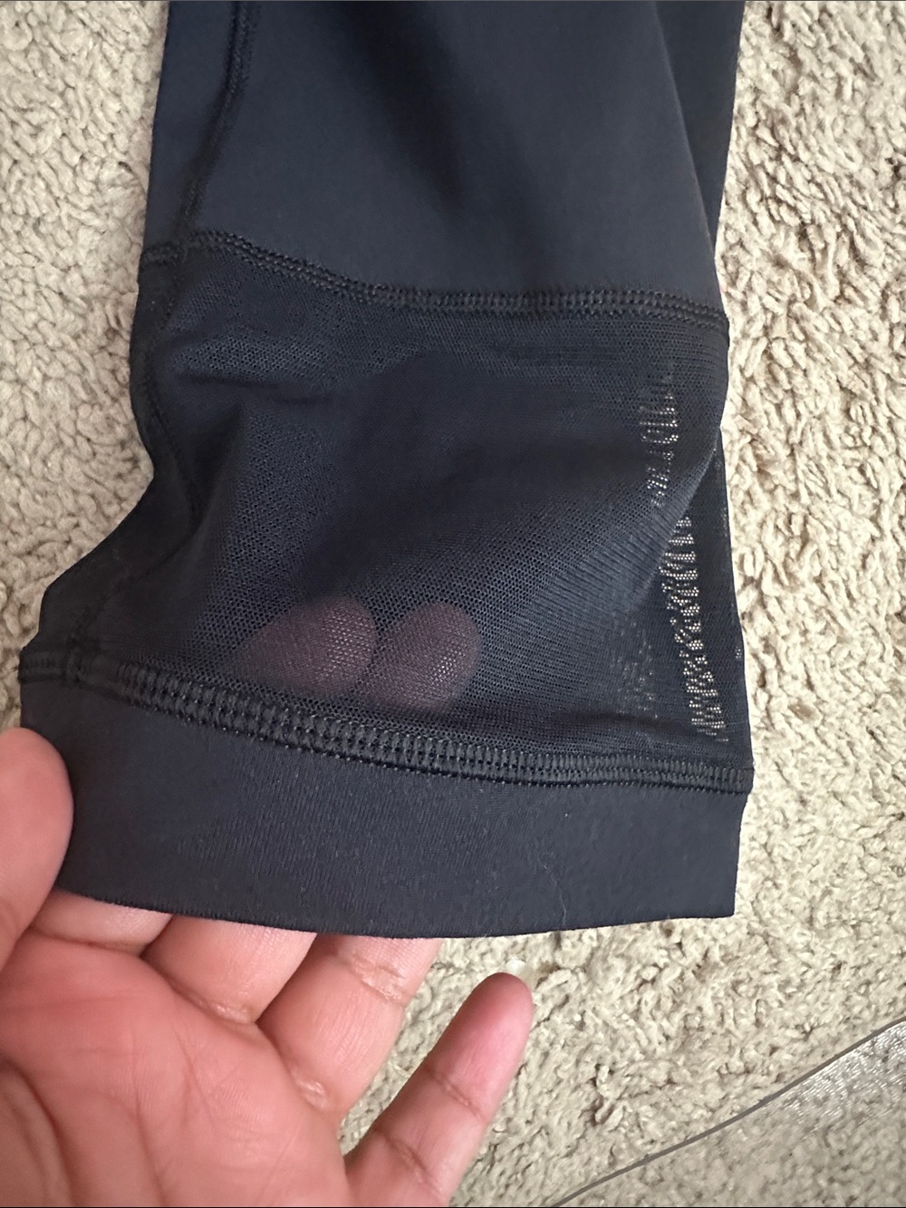 Calia By Carrie Underwood Black High-Waist Mesh Bottom Capri Leggings Size L - Picture 6 of 6